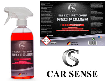 Insect remover red power Gel 0,5 L ist problemlos auf Glas, Lack, Chrom und Kunststoff einsetzbar I Insekten-Entferner extra stark